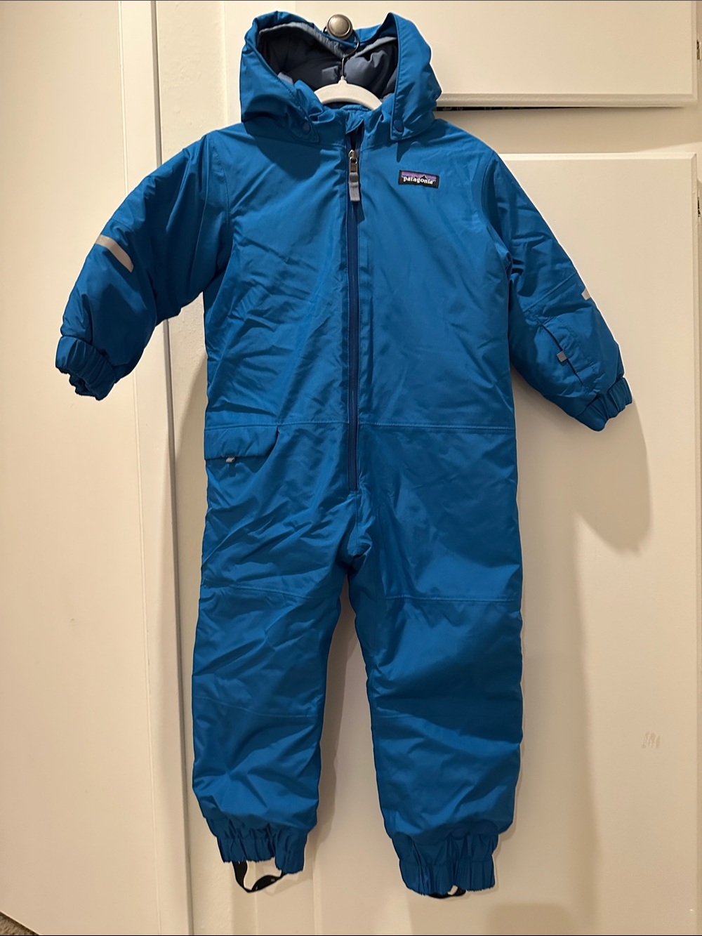 Patagonia kids size 3T Electric Blue One-Piece Snow Suit with Hood - worn once!